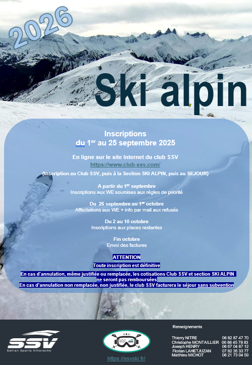 1-SKI ALPIN Programme 2026