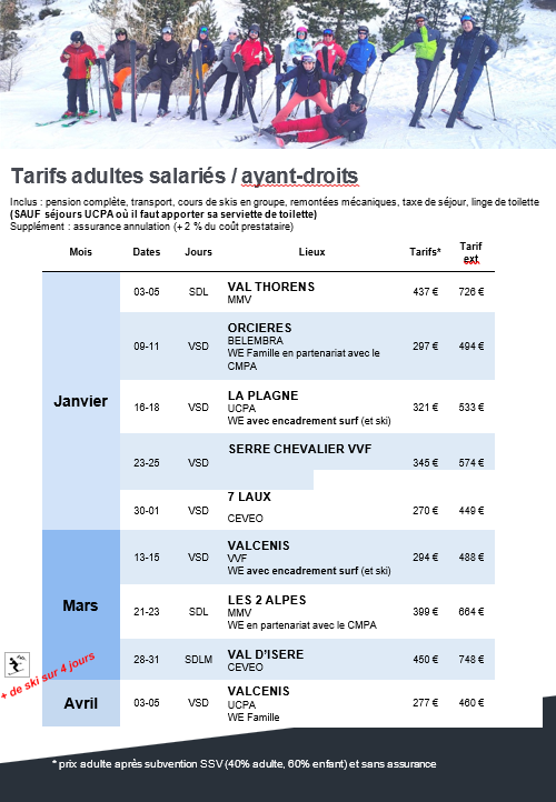 2-SKI ALPIN Programme 2026